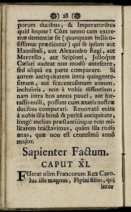 Sapienter Factum. Caput XI. - Sapienter Dictum. Caput XXI.
