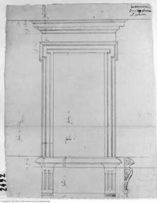 Rom, Vatikanspalast, Aufriss eines Fensters
