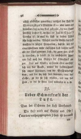 Ueber Schwerkraft der Luft.