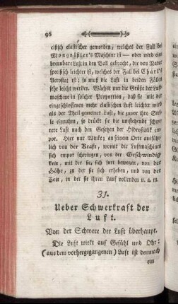 Ueber Schwerkraft der Luft.