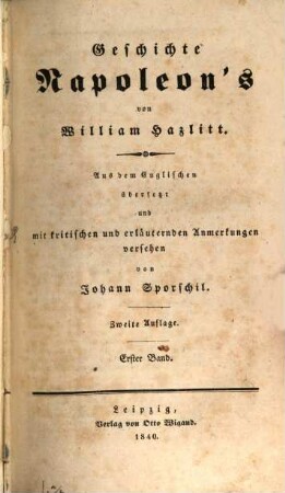 Geschichte Napoleon's, Bd. 1 (1840)