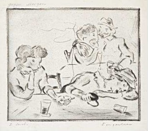 Morgenstunde. Blatt 8 F aus der Mappe "Aus den Spelunken Berlins"