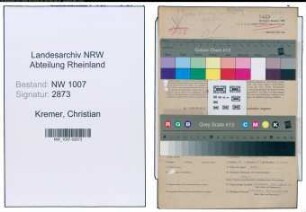 Entnazifizierung Christian Kremer , geb. 01.06.1895 (Baeckermeister)