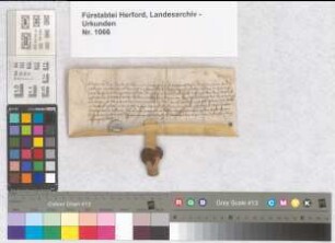 Revers des Schotte de Bever über die Belehnung mit dem Hof zu Haverbeck im Kirchspiel Schöppingen (Münster).