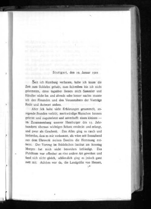 Stuttgart, den 10. Januar 1901