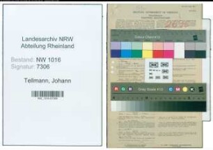 Entnazifizierung Johann Tellmann , geb. 08.03.1880 (Polizist)
