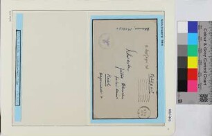 Privat-Feldpostbrief, Schiffsname/Landeinheit: 12. U-Jagdflottille UJ 126 = Steiermark, Feldpostnr. 03076; Frankatur, Mi.-Nr.: [Keine]; Poststempel: Masch.-Stpl: a 14 3 41; Nebenstempel: Dienststelle Feldpost-Nr. M 03076