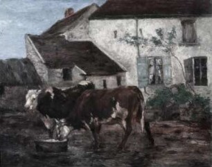 Bauernhof mit Kühen