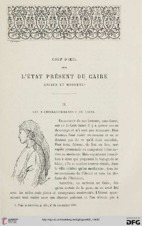 2. Pér. 25.1882: Coup d'oeil sur l'état présent du Caire ancien et moderne, 2, Les "embellisement" du Caire