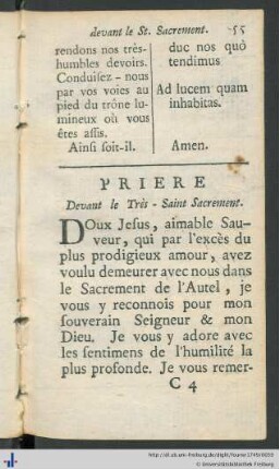 Priere Devant le Très-Saint Sacrement