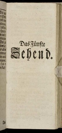 Das Fünfte Zehend.