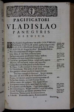 Pacificatori Vladislao Panegyris Heroica