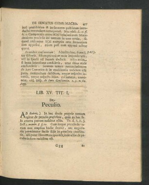 Lib. XV. Tit. I. - IV.