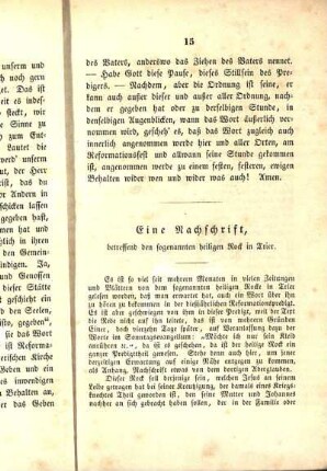 Eine Nachschrift, betreffend den sogenannten heiligen Rock in Trier