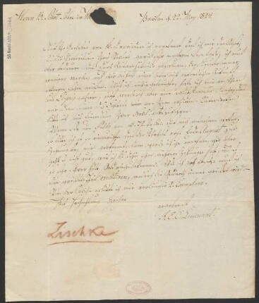 Brief an B. Schott's Söhne : 22.05.1824