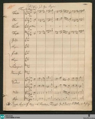 Sie wollten jetzt von hinnen zieh'n - JWK Mus.Ms. 8 : V (5), Coro maschile, orch; StrK 5.16/6