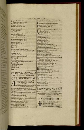 Templa, Aedes, Arae, Signa, Et Donaria. Cap. Secundum