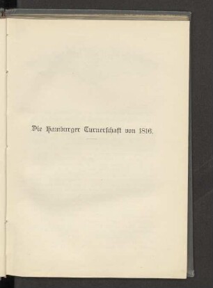 Die Hamburger Turnerschaft von 1816.
