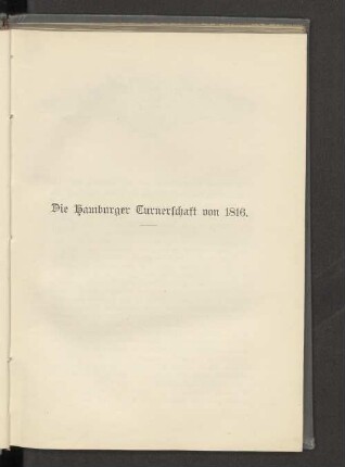 Die Hamburger Turnerschaft von 1816.