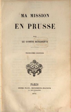 Ma mission en Prusse