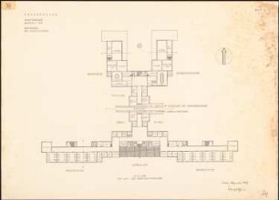Krankenhaus: Hauptgebäude: Grundriss Erdgeschoss 1:200