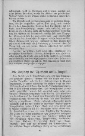 Die Schlacht bei Spichern am 6. August.