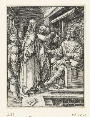 Christus vor Herodes, Blatt 17 der Folge "Kleine Passion (vor dem Text)"