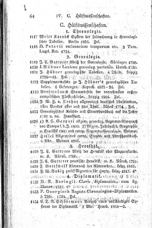 C. Hülfswissenschaften.