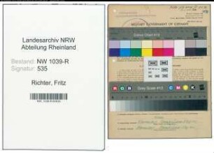 Entnazifizierung Fritz Richter , geb. 07.09.1911 (Bahnpolizist)