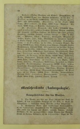 Menschenkunde (Anthropologie)