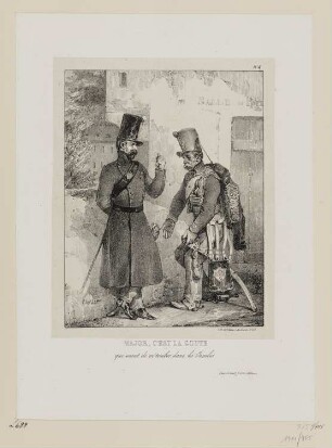 Betrunkener Soldat, Blatt 4 der Folge "Lithographisches Album"