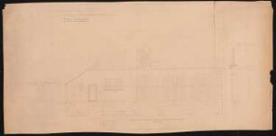 Wohnhaus Franz Wertheim, Berlin-Grunewald: Autogarage: Aufriss gegen Nachbargrenze, 1:25