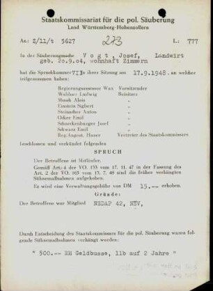 Vogt, Josef