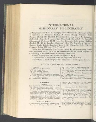 International missionary bibliography