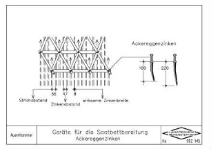 Geräte für die Saatbettbereitung, Ackereggenzinken