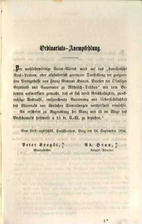 Homiletisches Real-Lexicon oder: Alphabetisch geordnete Darstellung der geeignetsten Predigtstoffe aus der katholischen Glaubens- und Sittenlehre, Liturgie und anderen homiletischen Hilfswissenschaften : verbunden mit einer ausführlichen Uebersicht und Eintheilung des Inhaltes aller sonn- und festtäglichen Episteln und Evangelien des katholischen Kirchenjahres. 4