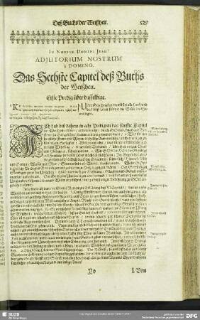 Das Sechste Capitel deß Buchs der Weißheit