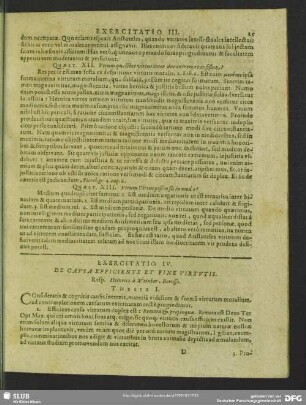 Exercitatio IV. De Causa Efficiente Et Fine Virtutis. Resp. Heinrico à Weinber, Borusso