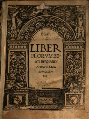 Liber Florvm Beati Bernardi Abbatis Clarevallensis