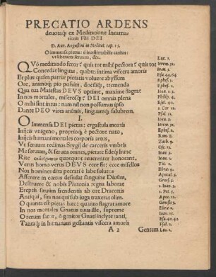 Precatio Ardens devotaque ex Meditatione Incarnationis Filii Dei ...