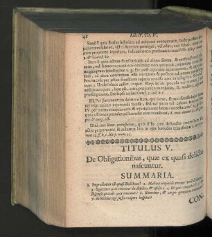 Titulus V. De obligationibus, ...