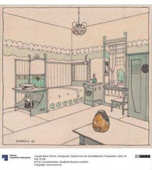 Königswart, Gastzimmer der Villa Metternich, Perspektive