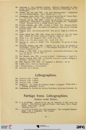 Lithographien (Nr. 588-592)