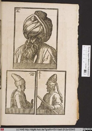 [Drei Porträts orientalischer Männer]