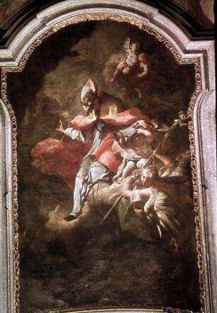 Nikolaus, von Engeln zum Himmel getragen