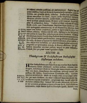 Sectio II. Theologicam & Ecclesiasticam Enthusiasmi Historiam exhibens.