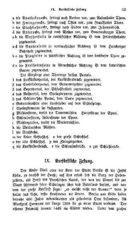 IX. Kurfürstliche Festung