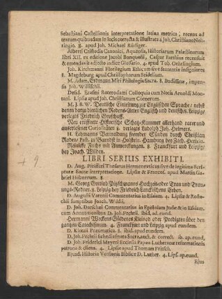 Libri Serius Exhibiti.