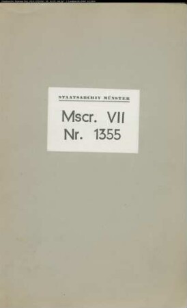 Urkundenabschriften und Aktenauszüge zur Geschichte des Stifts Langenhorst, gesammelt von Joseph Niesert