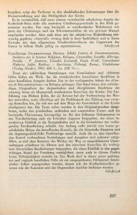237 [Rezension] Conciliorum oecumenicorum decreta